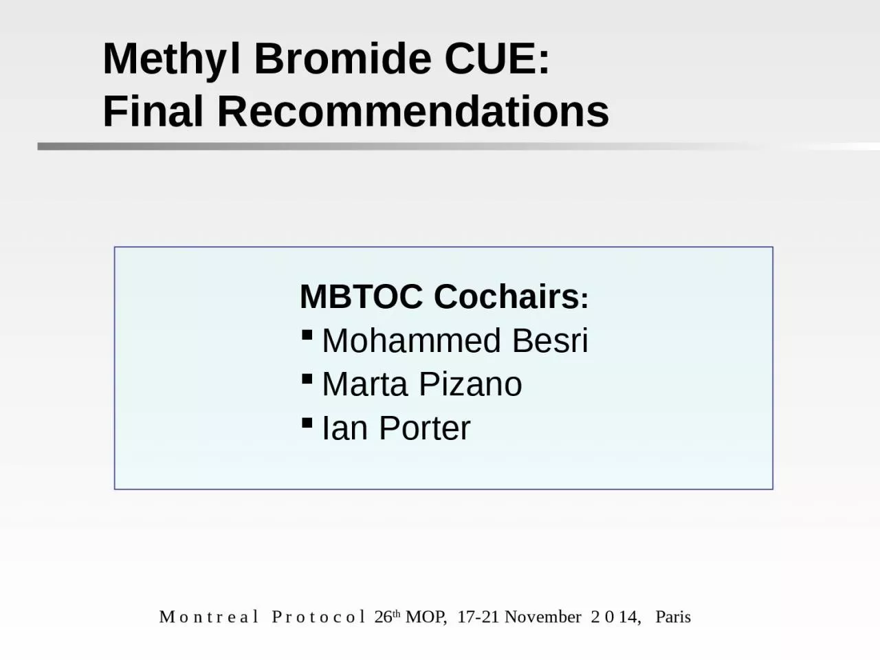 PPT-MBTOC Cochairs