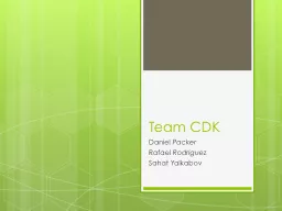 Team CDK Daniel  Packer Rafael