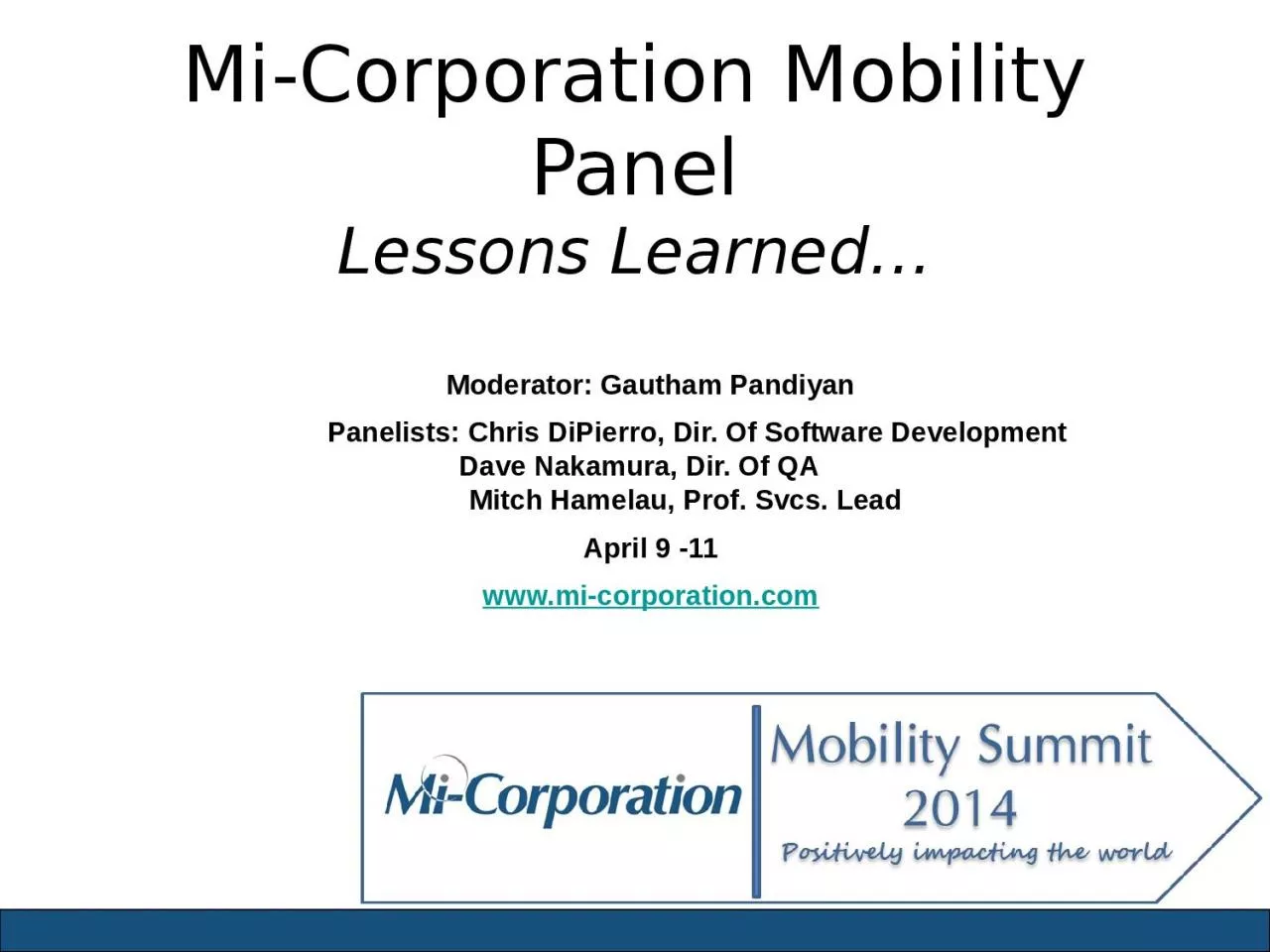 PPT-Mi -Corporation Mobility Panel