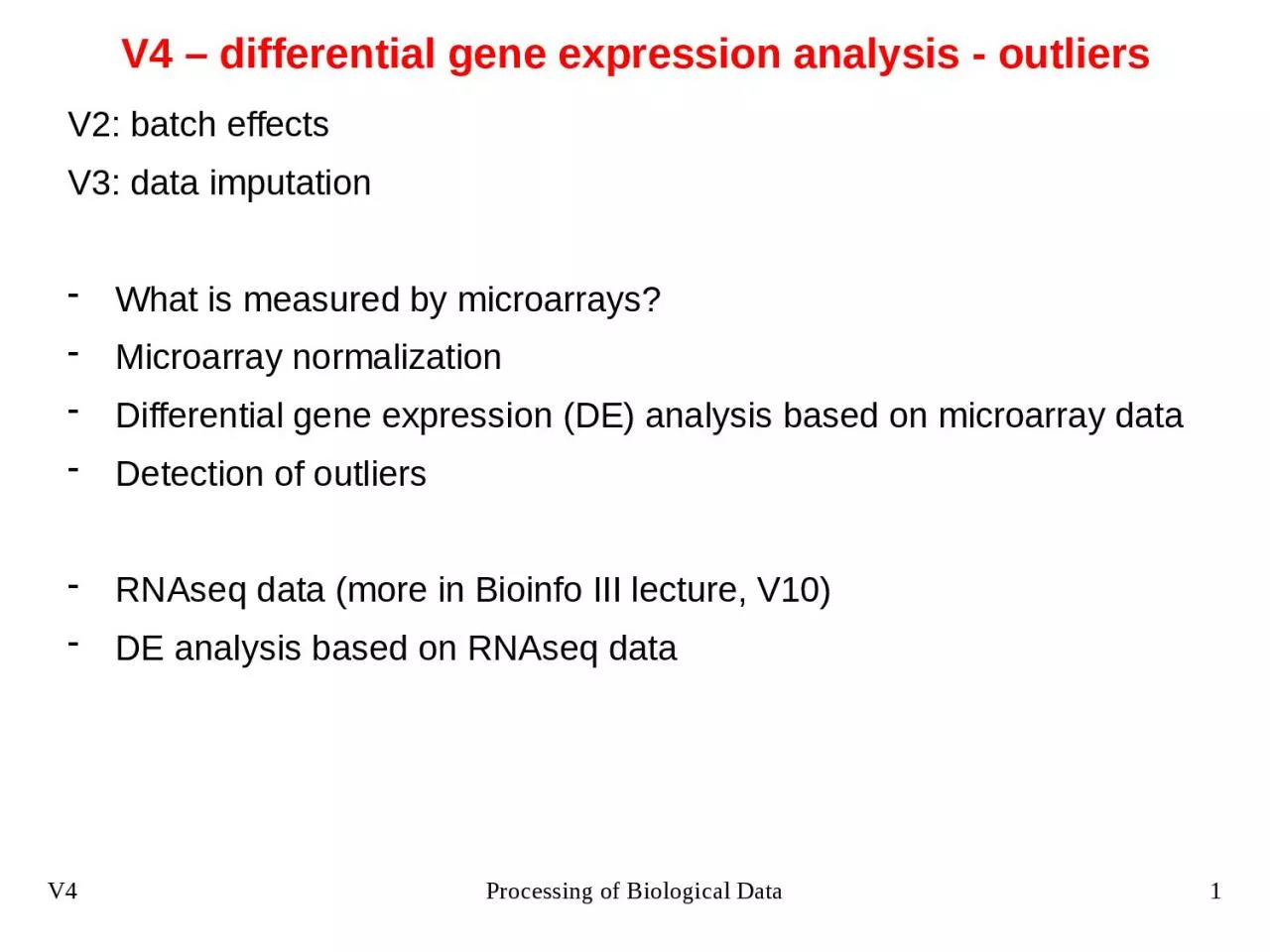 PPT-V4 – differential gene expression