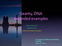 Geant4-DNA extended   examples