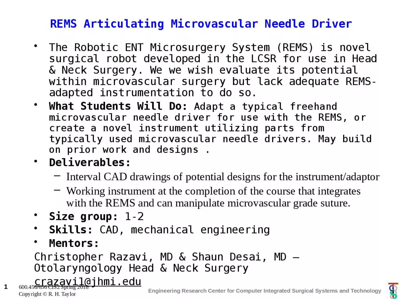 PPT-REMS Articulating Microvascular