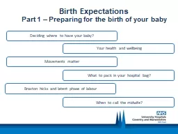 Birth Expectations  Part 1 – Preparing for the birth of your baby