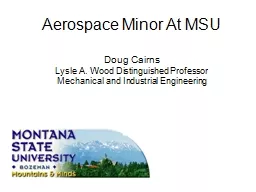 Aerospace Minor At MSU Doug Cairns