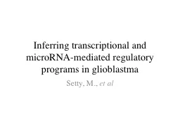 Inferring transcriptional and microRNA-mediated regulatory programs in glioblastma