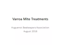 Varroa  Mite  Treatments