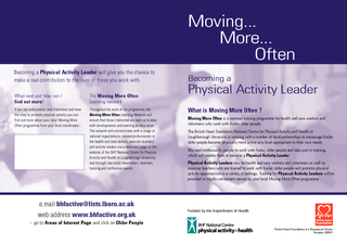 Becoming a Physical Activity Leader