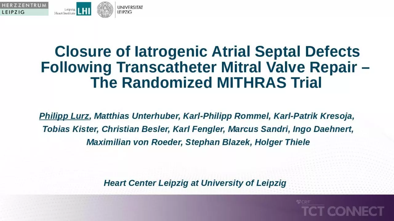 Closure of Iatrogenic Atrial Septal Defects Following Transcatheter Mitral Valve Repair