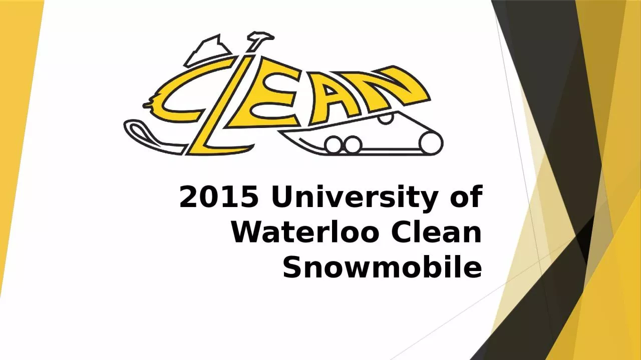 2015 University of Waterloo Clean Snowmobile