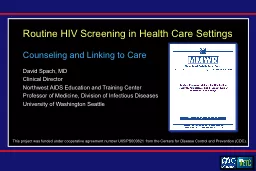 Routine HIV  Screening in