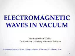 ELECTROMAGNETIC WAVES IN VACUUM