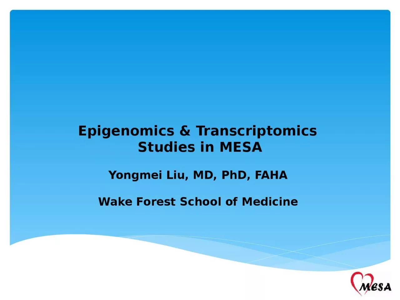 PPT-Epigenomics & Transcriptomics