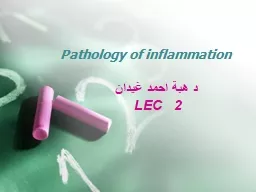 Pathology of inflammation