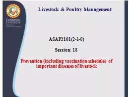 Livestock & Poultry Management