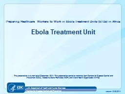 Ebola  Treatment Unit U.S. Department of Health and Human Services