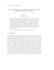 JournalofDataScience(2004),33-47MarkovChainMonteCarloMethodsforInferen