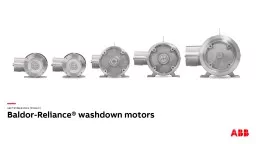 September 2018 (Public) Baldor-Reliance® washdown motors