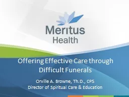 PPT-Offering Effective Care through Difficult Funerals