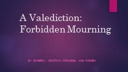 A Valediction: Forbidden Mourning