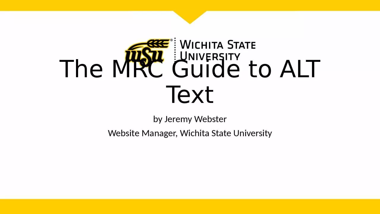 The MRC Guide to ALT Text