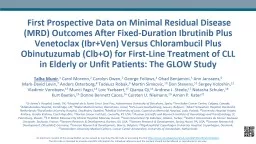 First Prospective Data on Minimal Residual Disease (MRD) Outcomes After Fixed-Duration Ibrutinib P