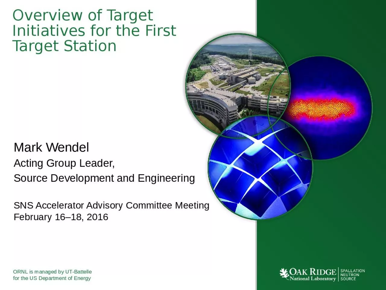 Overview of Target Initiatives for the First Target Station