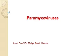 Paramyxoviruses       Asst. Prof. Dr.