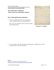 US Constitution (handout)