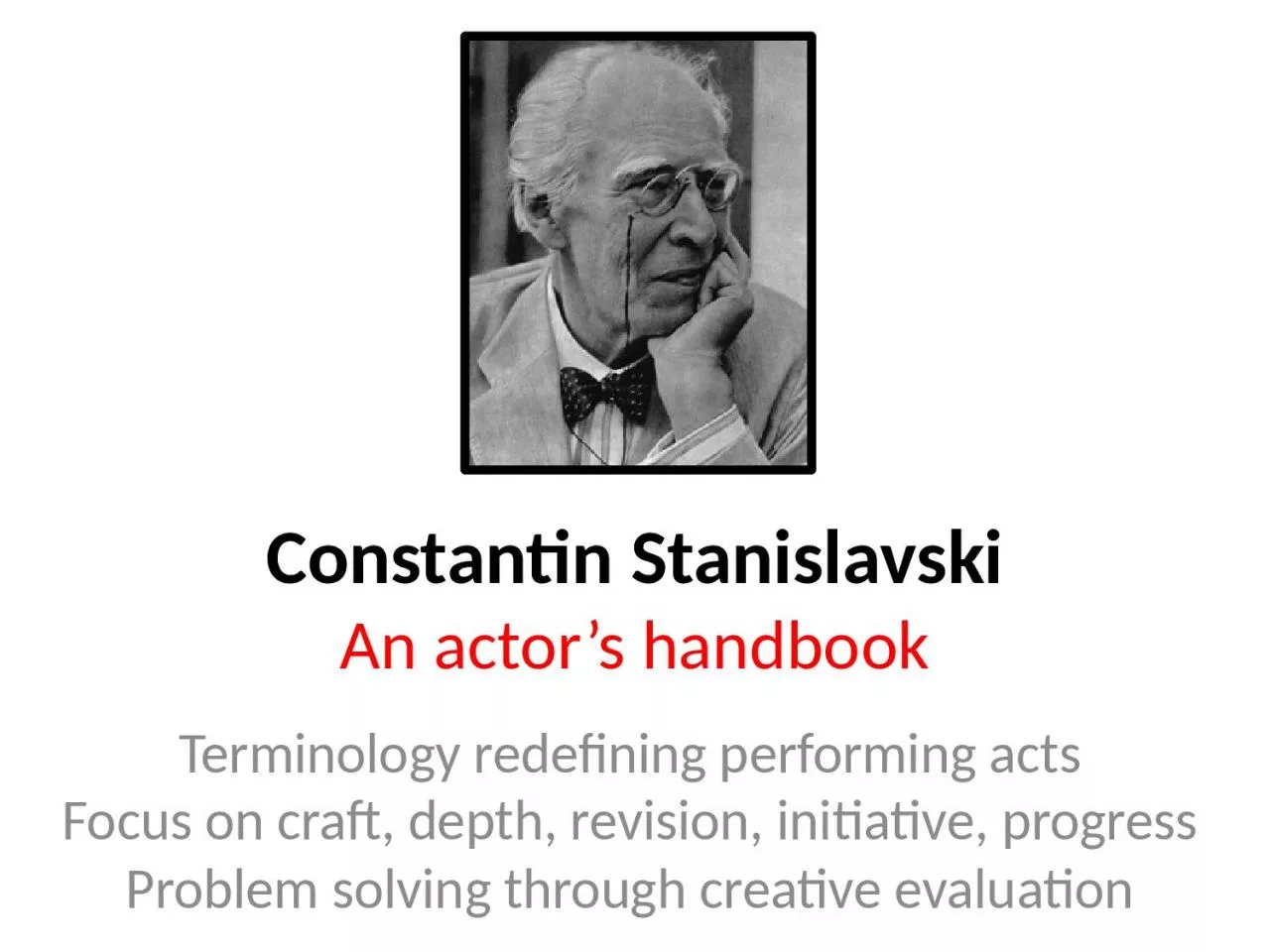 PPT-Constantin Stanislavski