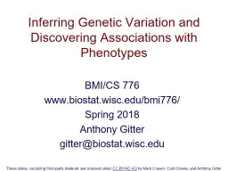 Inferring Genetic Variation and Discovering Associations with Phenotypes