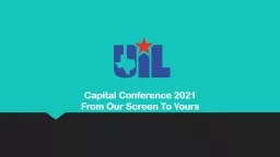 Capital Conference 2021 From Our Screen To Yours