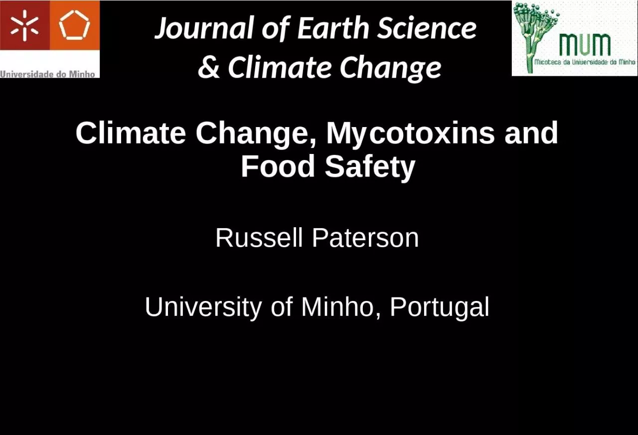 PPT-Climate Change, Mycotoxins and Food Safety