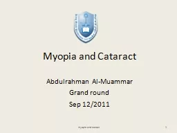 Myopia and Cataract Abdulrahman