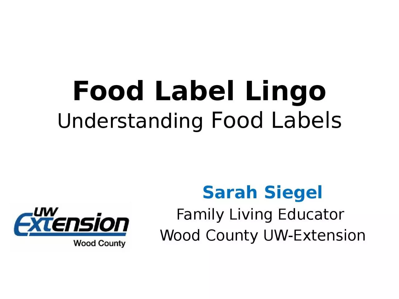 Food Label Lingo Understanding