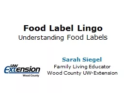 Food Label Lingo Understanding