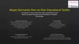 Atopic Dermatitis Peer-to-Peer Educational Toolkit