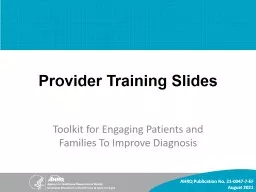 Provider Training Slides