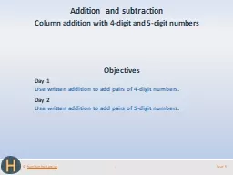 1 Addition and subtraction