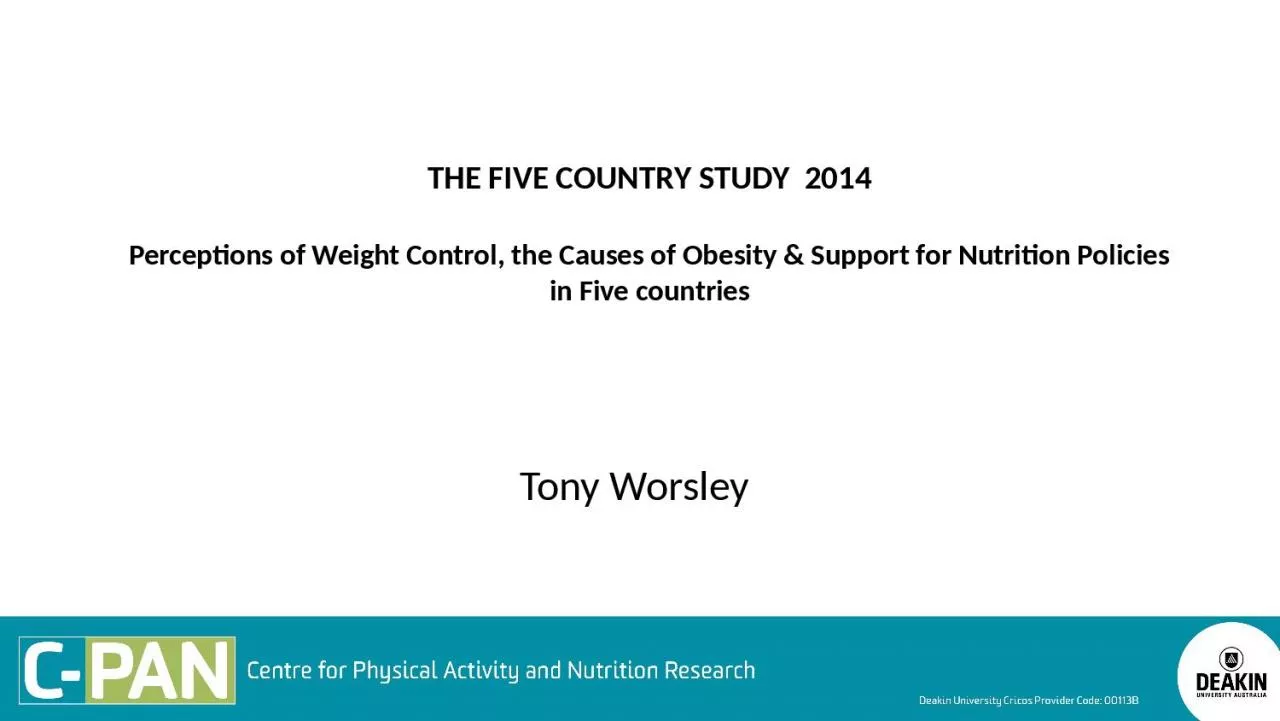 PPT-THE FIVE COUNTRY STUDY 2014