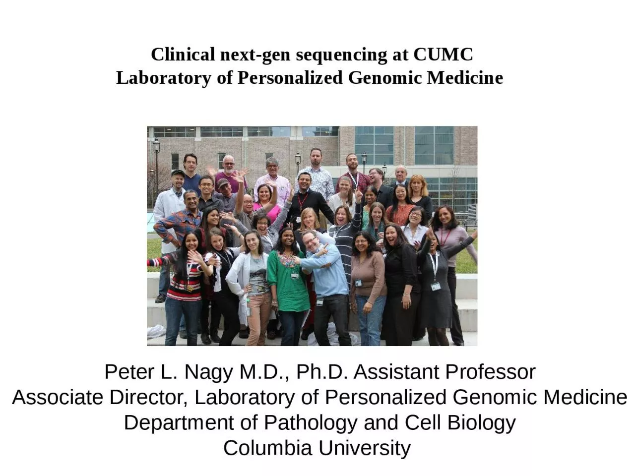 PPT-Clinical next-gen sequencing at CUMC