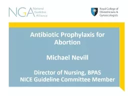 Antibiotic Prophylaxis for Abortion