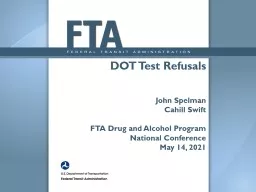 DOT Test Refusals  John Spelman