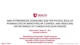 New Hypertension Guidelines and The Pivotal Role of Pharmacists in Improving BP Control