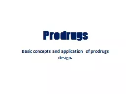 Prodrugs Basic concepts