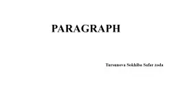 PARAGRAPH Tursunova   Sokhiba