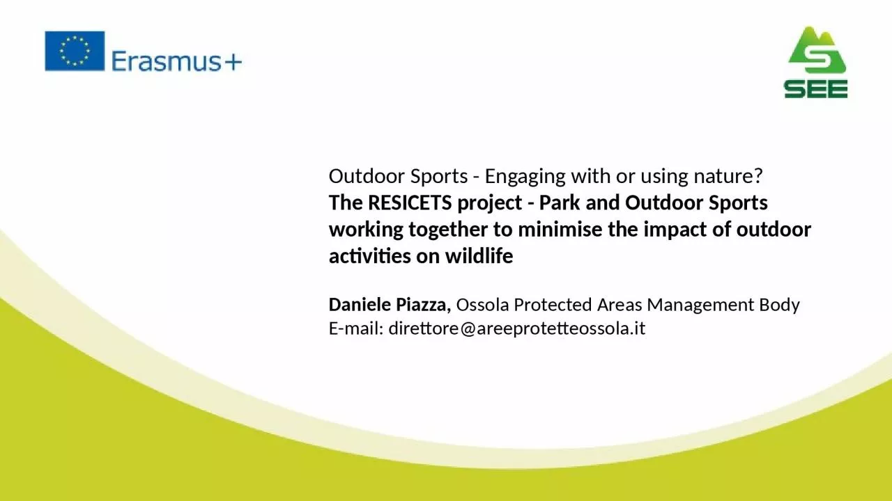 PPT-Outdoor Sports - Engaging with or using nature