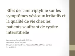 Effet  de  l’amitriptyline