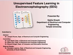 Unsupervised Feature Learning in Electroencephalography (EEG)