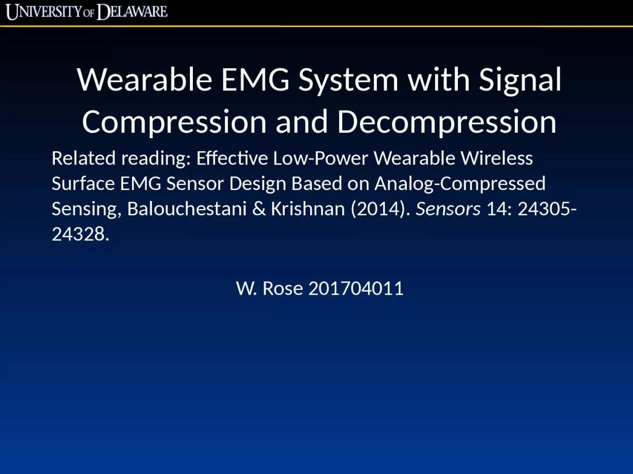 Wearable EMG System with Signal Compression and Decompression