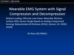 Wearable EMG System with Signal Compression and Decompression